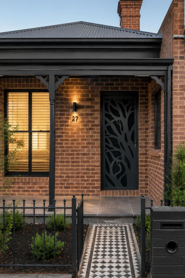 Ferntree Gully Steel Security Door on red brick home