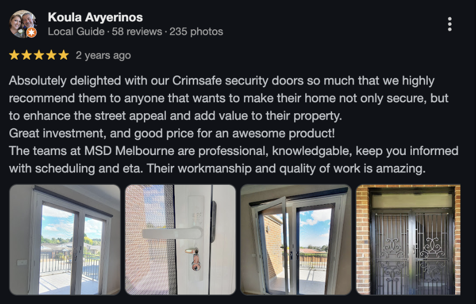 Crimsafe Review - Koula Avyerinos